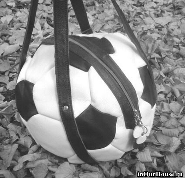 Женская сумка - футбольный мяч своими руками